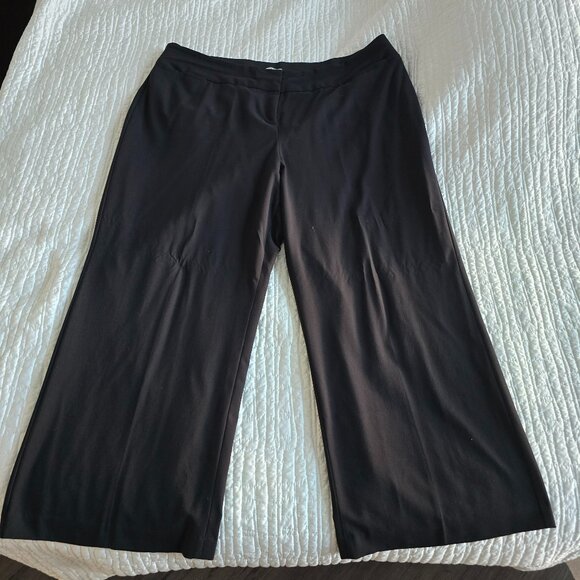 Lane Bryant The Allie Wide Leg Pants Tailored Stretch Womens Size 24R - Black - Picture 3 of 14